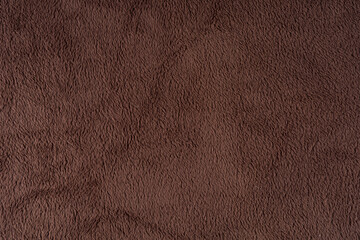 Brown Plush Fabric Texture Background Soft Cozy Material Close-Up for Interior and Textile Design © Richard