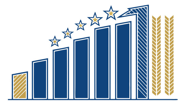 3D Business Bar Chart with Upward Growth Arrow Financial Graph Vector Illustration for Market Analysis Investment Success and Data Statistics Report Design