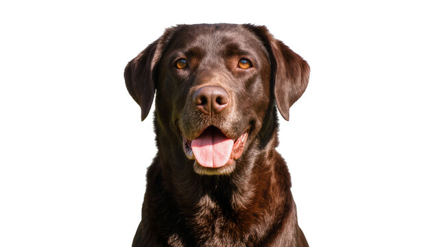 Chocolate Labrador Retriever dog head portrait