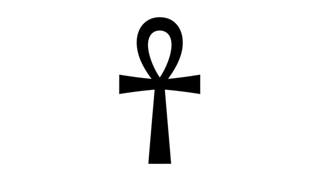 Symbol of ancient Egyptian life and longevity the ankh on a white background