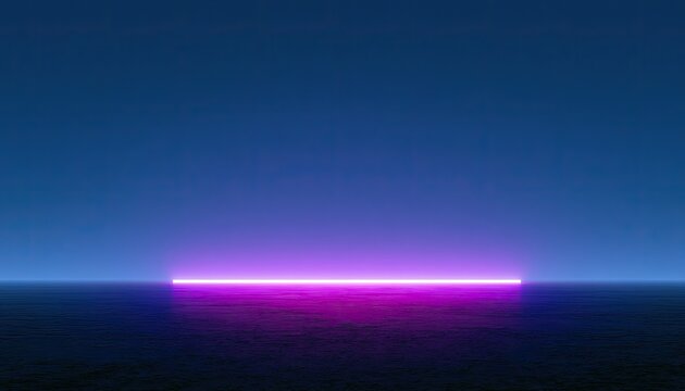 Dark, textured ground illuminated by a glowing horizontal neon light bar