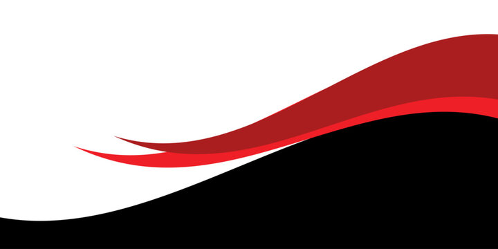 abstract red and blak business banner background with dynamic curves composition