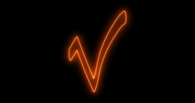 A creative motion graphics video showcases various styled tick and ok signs animating on screen. The bright visual interface elements clearly communicate confirmation and positive results.