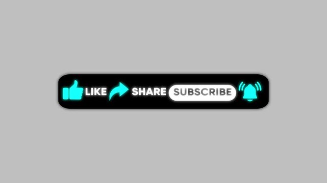 Social media engagement button overlay with like share subscribe
