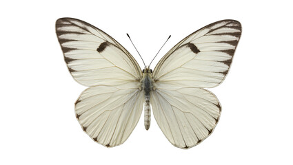 White butterfly with dark wing markings and antennae © Natalia