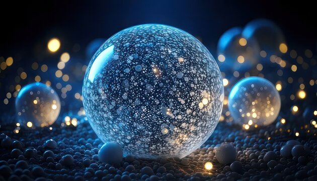 Enchanting Spheres of Light - A Mesmerizing Display of Luminescence.