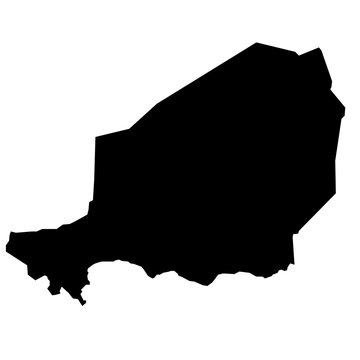 map of niger svg. black silhouette. flat. laser cut. circuit vinyl cut. commercial use. Solid black	
