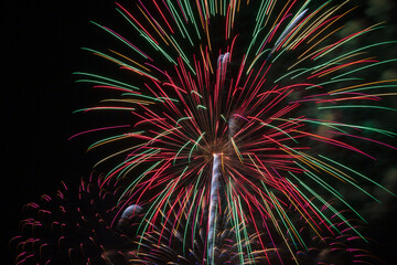 Obraz premium multicolor fireworks in night sky