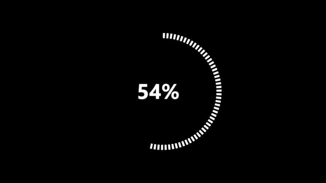 Circular progress bar showing ninety eight percent loading status for digital user interface dashboard technology and website design.
