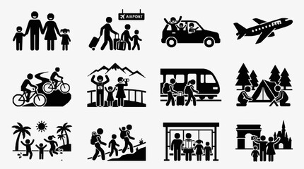 Fototapeta premium Global Travel and Daily Life Scenes.