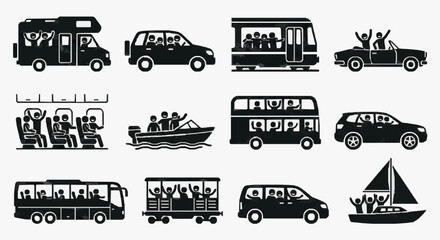 Diverse Transportation Vehicles Collection. © Budi