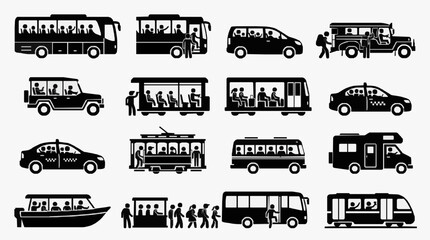 Urban Public Transport Variety Collection. © Budi