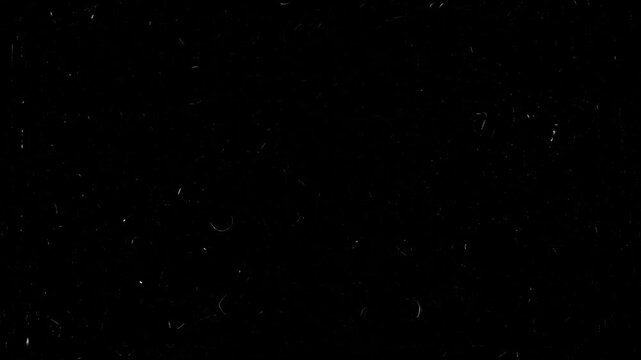Vintage film scratches and grain texture overlay with dust particles, linear scratches, noise effects, and cluttered imperfections, Motion grunge gritty dead LED screen in 4k video