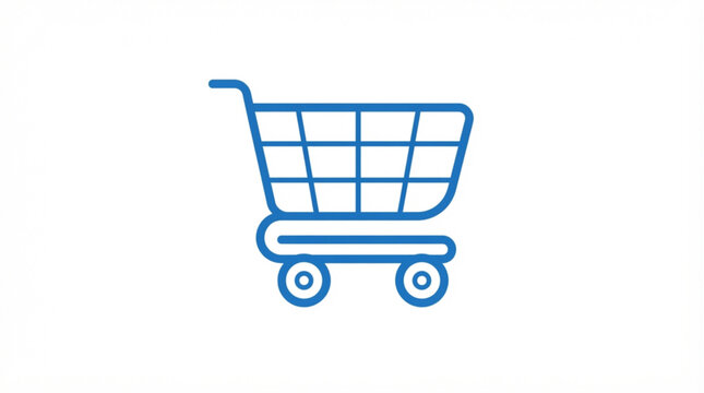 Shopping cart icon for online store checkout