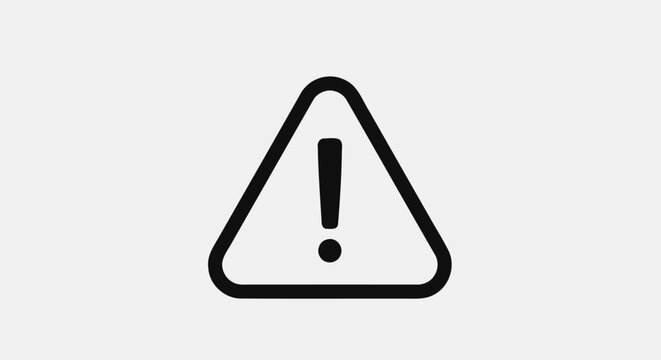 Warning sign with exclamation mark alert symbol information