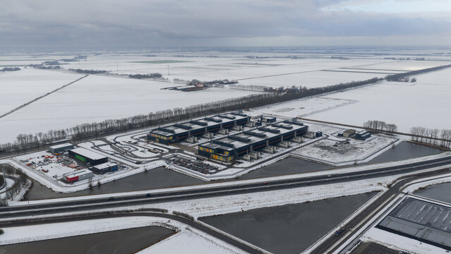 Large Scale Data Centers in Snowy Conditions.