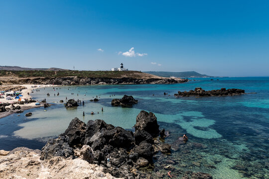 Beautiful seascape view from Cap Angela, Bizerte Tunisia