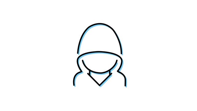  Animated Cyber Security Hacker Icon with Alpha Channel