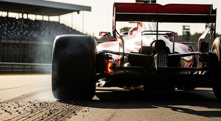 Obraz premium Racing Car Speed Track Action Shot.