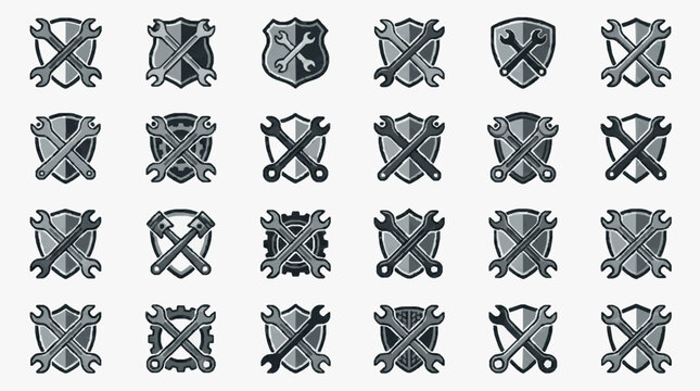 Medieval heraldic shields collection.