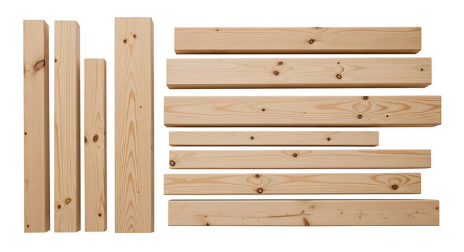 Light wooden planks stacked neatly