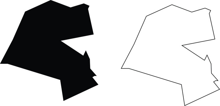 map of kuwait set bundle . black silhouette. flat. laser cut. circuit vinyl cut. commercial use. different style. outline and solid black