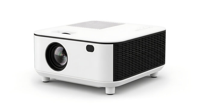 Modern projector with black and silver design