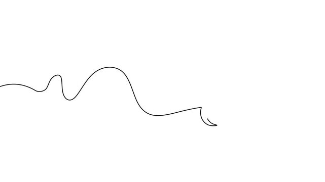 Headset With Microphone Single Line Art Animation for Customer Support Video
