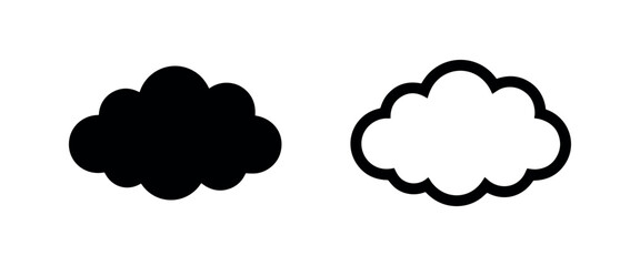 Obraz premium Simple cloud icon, weather and sky symbol