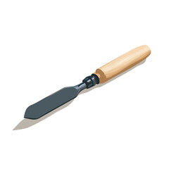 Obraz premium Chisel, illustrated as a clean 2D flat vector icon isolated on a white background