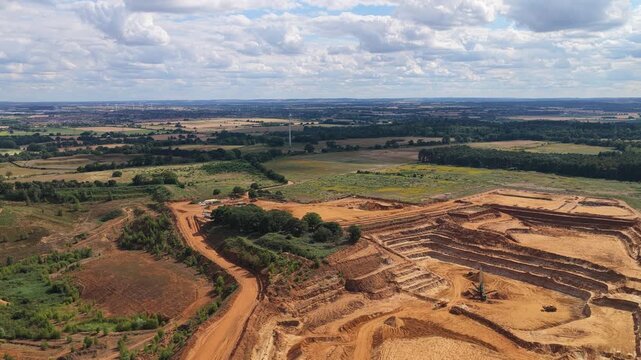 Open Pit Quarrying and Earthmoving Operations in Rural Area
