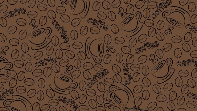 seamless pattern with coffee beans