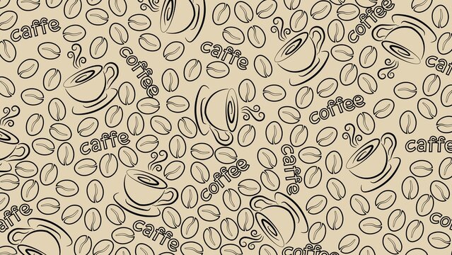 seamless pattern with coffee beans
