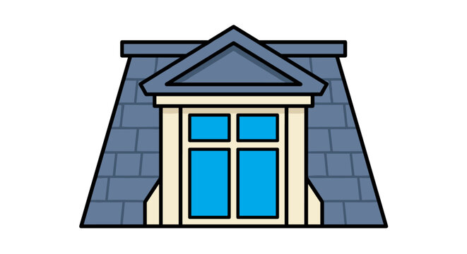 Classic dormer window with triangular pediment