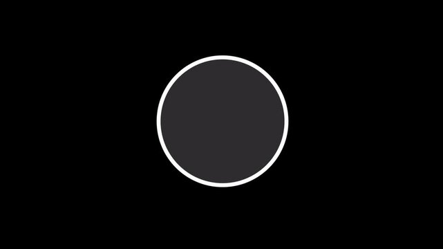 Animated Circular Number Counter from 1 to 10 on Transparent Background with Progress Ring Overlay for Motion Graphics and Video Editing in 4K Alpha