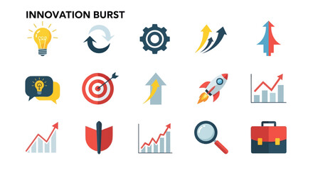 Business and Innovation Icon Set © iyawanz