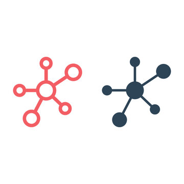 Molecule icons set template symbol vector illustration for graphic and web design