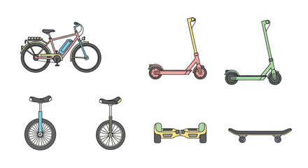 Personal Transportation Vehicle Icon Set © sitimmk