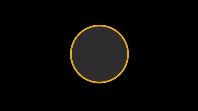 Animated Circular Countdown Timer from 10 to 0 with Modern Progress Ring on Black Background for Video Intro, Presentation and Motion Graphics in 4K