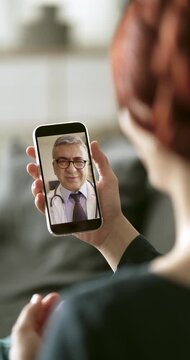 Telemedicine video call between doctor and patient