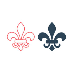 Fleur de lis icons set flat vector template design trendy. © Muhammad