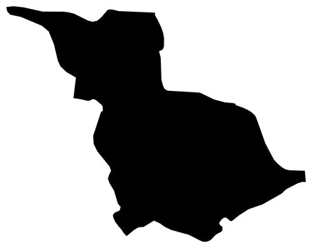 A contour map of Babylon. Iraqi province silhouette