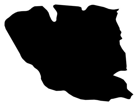 A contour map of Galați. Romanian county silhouette