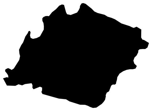 A contour map of Ibb. Yemeni governorate silhouette