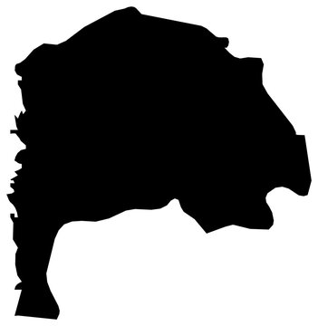 A contour map of Irbid. Jordanian province silhouette