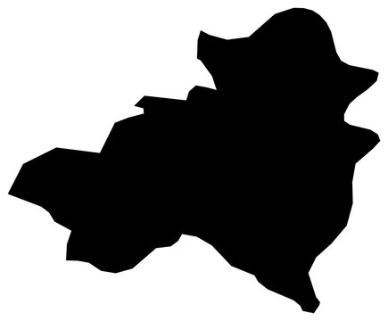 A contour map of Rezina. Moldovan administrative division silhouette