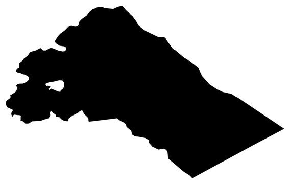 A contour map of Rif Dimashq. Syrian province silhouette