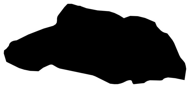 A contour map of Saitama Prefecture. Japanese prefecture silhouette
