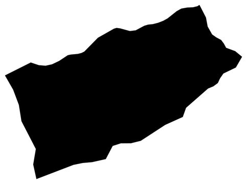 A contour map of Rize. Turkish province silhouette