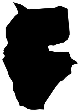 A contour map of Tartus. Syrian province silhouette